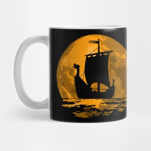 Viking Moon Ship Mug